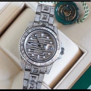 Rolex GMT-Master II Men's Black Watch - 116710 LN Diamonds iced aftermarket 2016